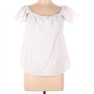J.Crew White Off-Shoulder Cap Sleeve Cotton Top – Size Large (See Measurements)
